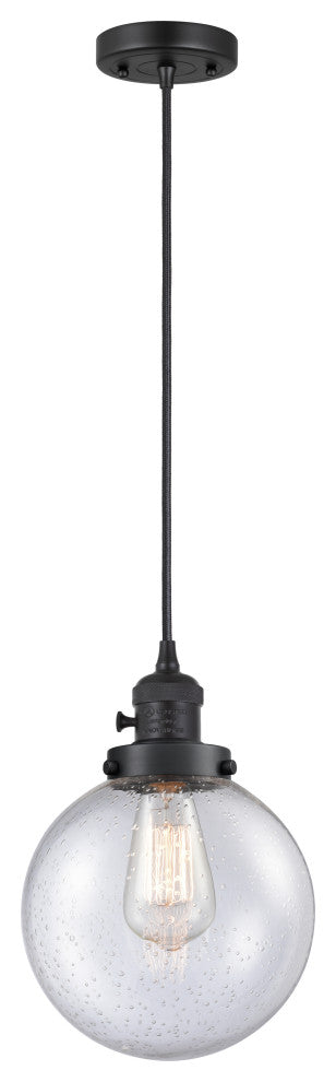 INNOVATIONS 201CSW-BK-G204-8 1-Light Mini Pendant Matte Black