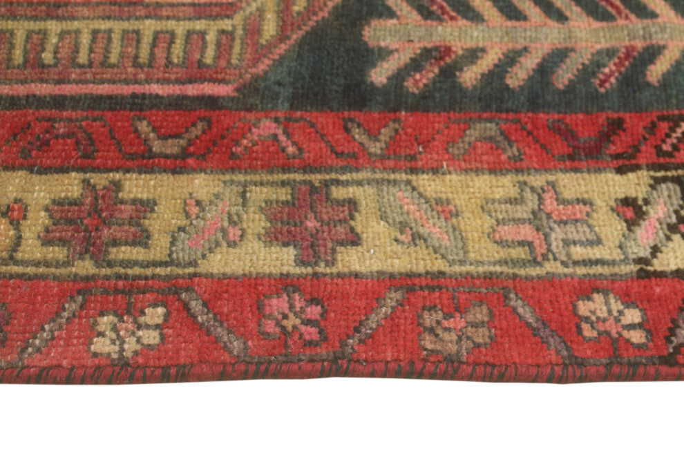 Fine Vintage Distressed Jahzeel Charcoal/Beige Runner, 3'2x10'8