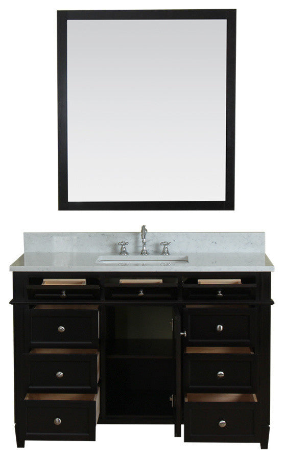 Samantha 48" Bathroom Vanity With Carrera Marble Top