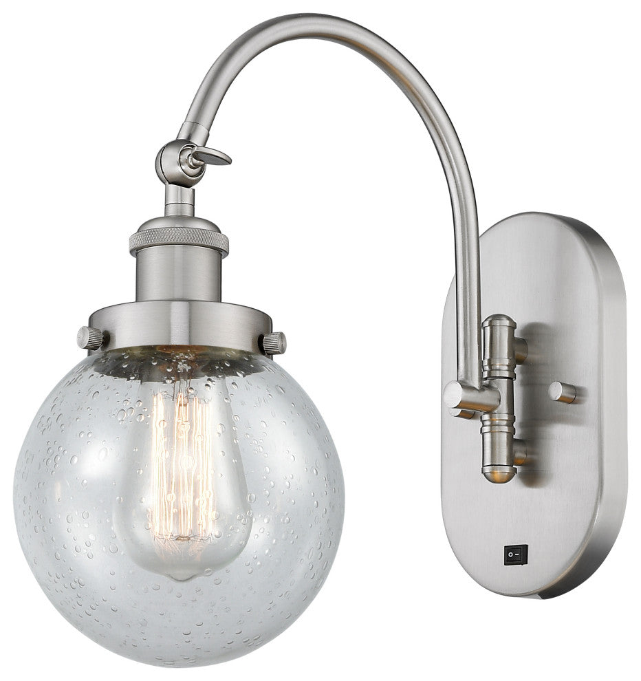 Innovations 918-1W-SN-G204-6-LED Beacon 1 Light Sconce, Brushed Satin Nickel