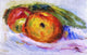 Pierre Auguste Renoir Two Apples, Gallery Wrapped Canvas Print, 18"x27"