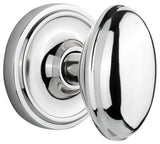Double Classic Rosette With Homestead Knob, Bright Chrome