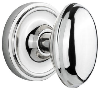 Double Classic Rosette With Homestead Knob, Bright Chrome