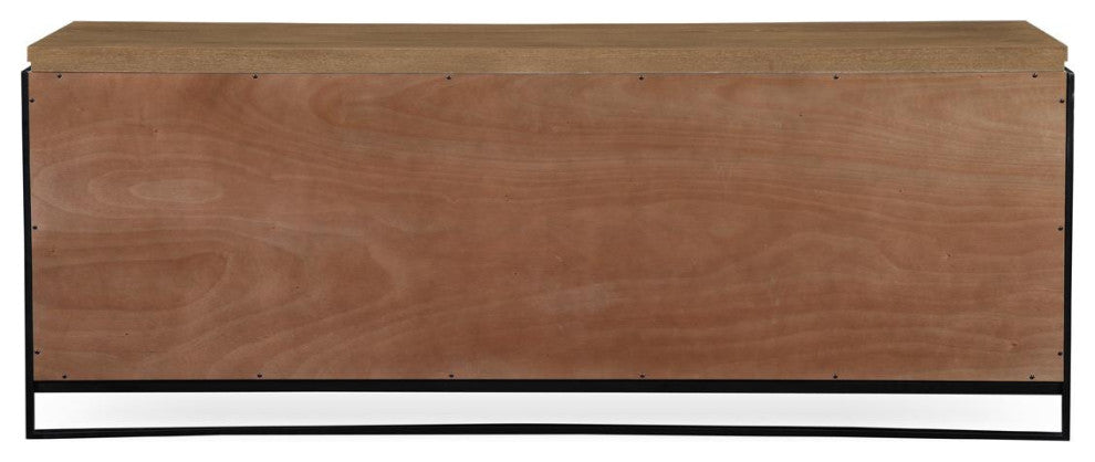 Industrial Buffet, Elm Wood Cabinet, Mid Century Modern Buffet, Wooden Sideboard