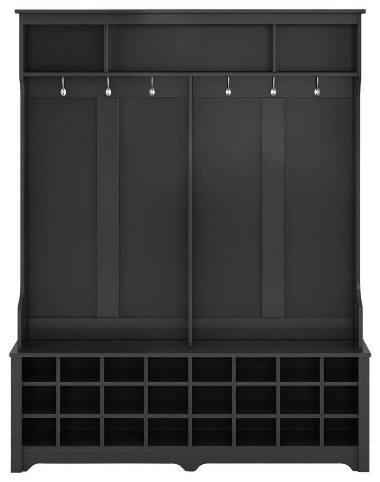 Gewnee Multiple Functions Hallway Coat Rack, Black