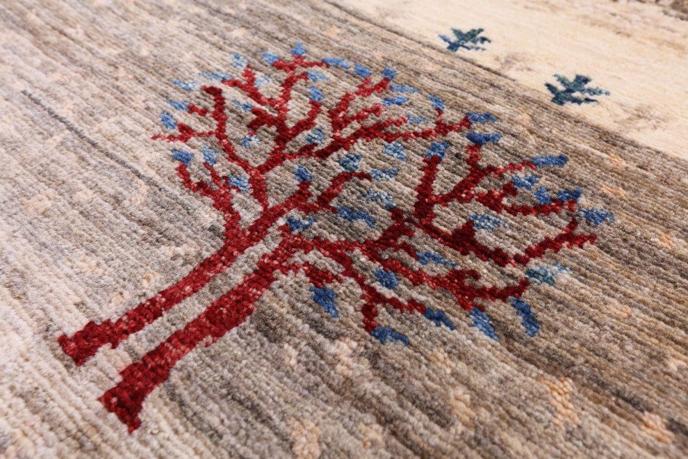 8' 2" X 9' 9" Hand Knotted Persian Gabbeh Tribal Wool Rug Q8105