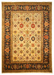 Hand-knotted Wool Ivory Traditional Oriental Super Mahal Rug, 4' X 6'