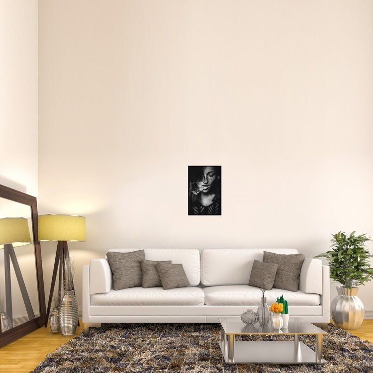 "Smokey" Framed Canvas Giclee by Yannick Desmet, 16x23"