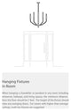 6-Light Chandelier, Matte Black