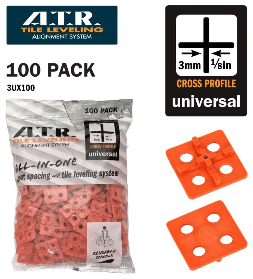 Tile Leveling Alignment System, ATR Leveling System 200 Cross Spacers