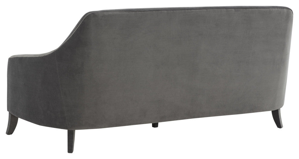 TOV Furniture Neveah Grey Velvet Sofa