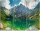 "Green Mountain Lake at Tatras" Metal Wall Art, 3 Panels, 36"x28"