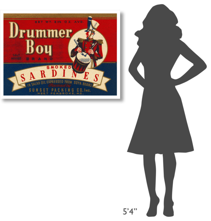 "Drummer Boy Smoked Sardines" Digital Paper Print by Retrolabel, 38"x28"