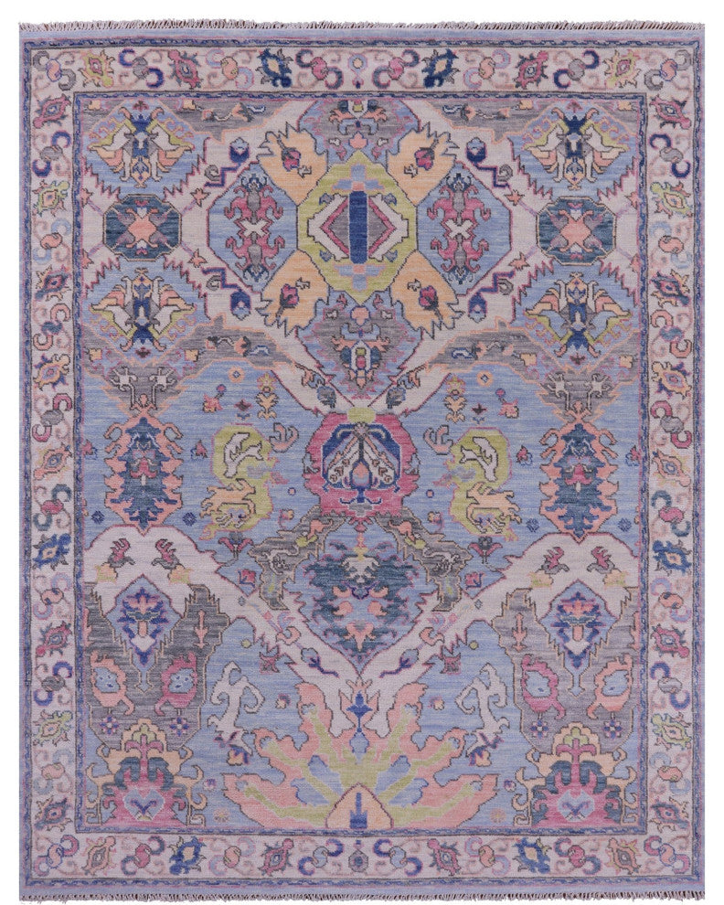 Hand Knotted Turkish Oushak Wool Rug 8' 0" X 9' 11" - Q15858