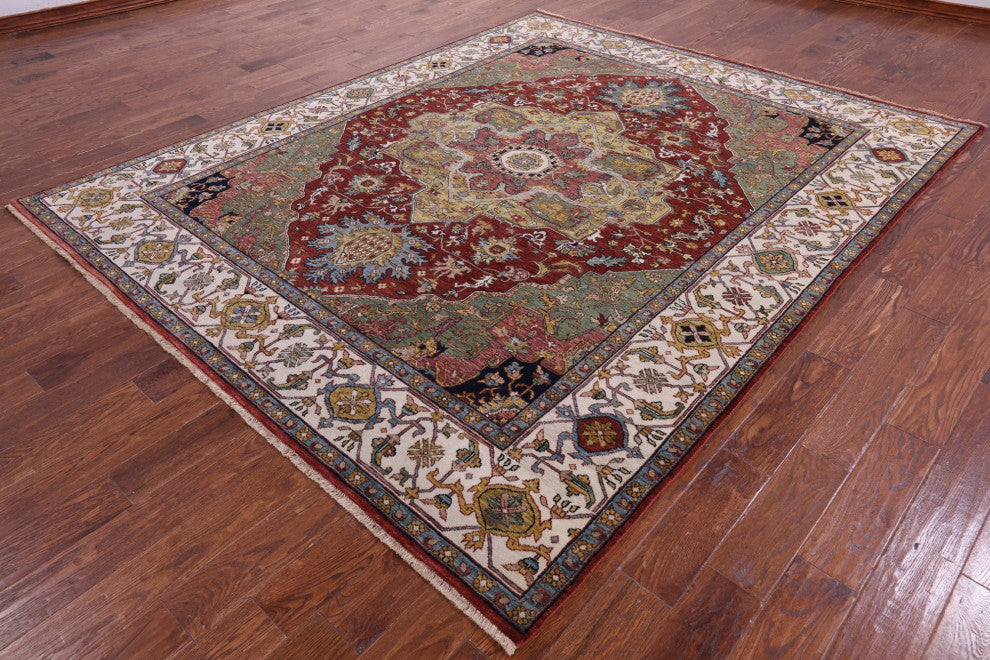 Hand Knotted Persian Fine Serapi Wool Rug 7' 11" X 9' 9" - Q16038