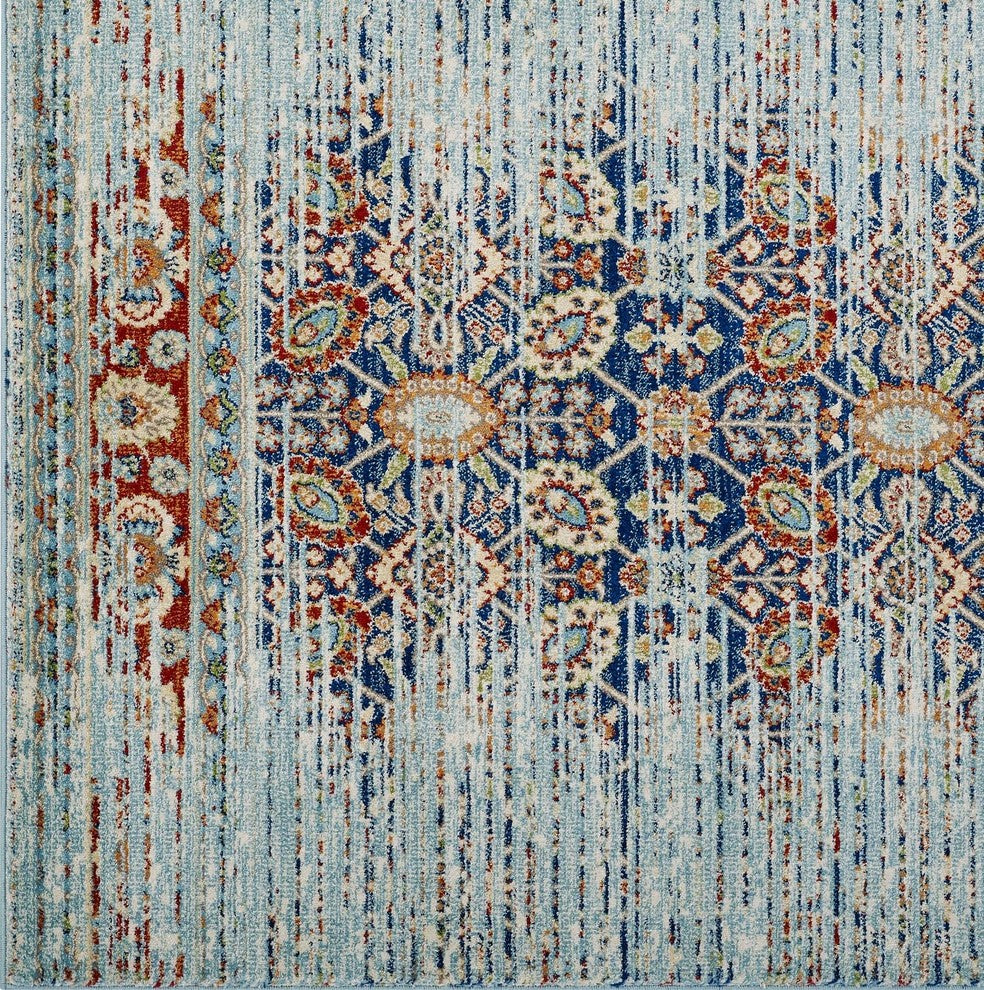 Naria Distressed Persian Medallion 8x10 Area Rug