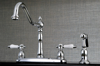 Kingston Brass Centerset Kitchen Faucet, Polished Chrome