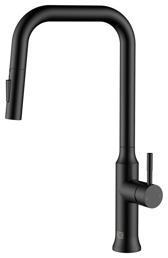 Elegant Lighting FAK-311 Noor 1.8 GPM 1 Hole Pull Down Kitchen - Matte Black