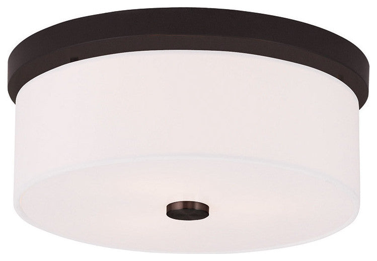Livex 50863-07 2-Light Bronze Ceiling Mount, Bronze
