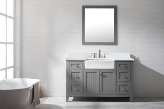 The Alpine Bathroom Vanity, Gray, 54", Single Sink, Freestanding