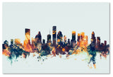 Michael Tompsett 'Houston Texas Skyline Blue' Canvas Art, 12x19