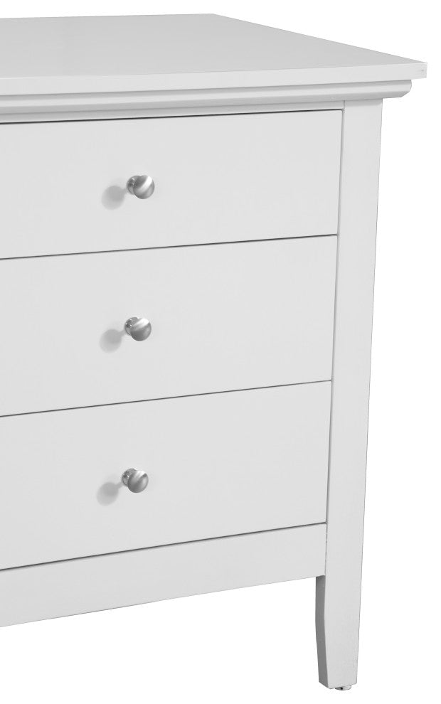 Whitley 3-Drawer Nightstand, White