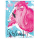 Flag  Printed  Welcome Flamingo Polyester Large