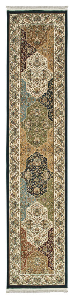 Oriental Weavers Masterpiece Navy/ Multi Oriental Indoor Area Rug 2'3"X10'