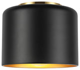 Flush Mount Ceiling Light Emilia Integrated LED, Aged Brass