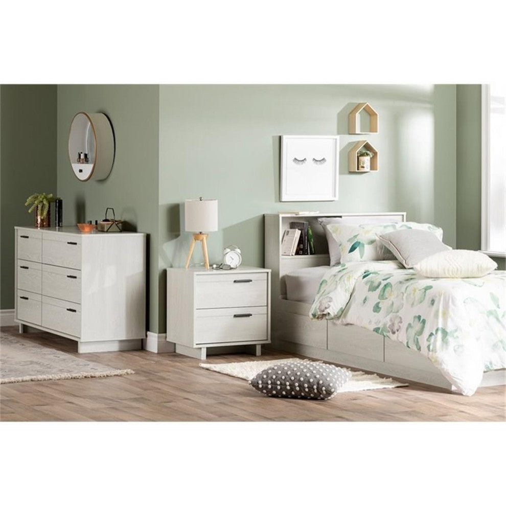 South Shore Fynn 6 Drawer Dresser in Winter Oak