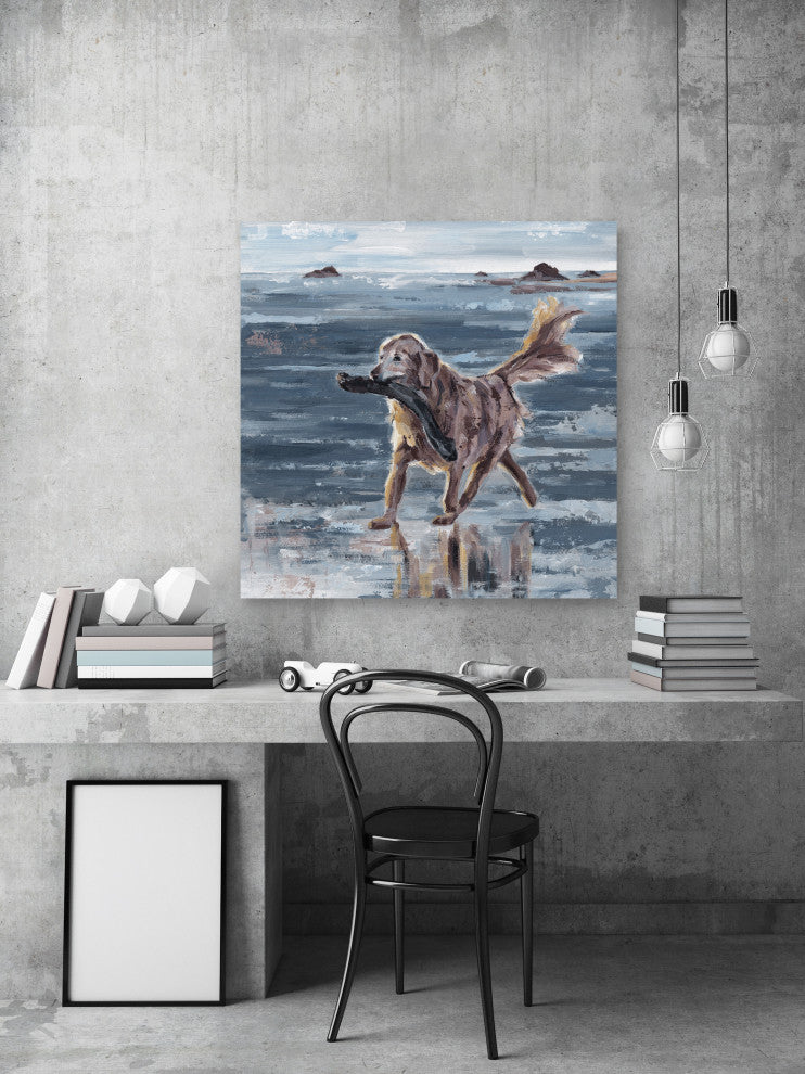 "Obedient Rosie" Painting Print on Wrapped Canvas, 18x18