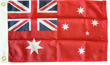 Australia, 12"x18" Nylon Flag, Red