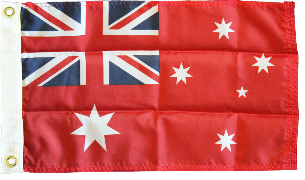 Australia, 12"x18" Nylon Flag, Red