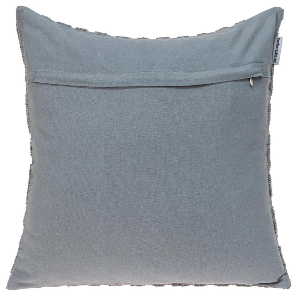 Jacquard Diamond Pattern Decorative Gray Throw Pillow