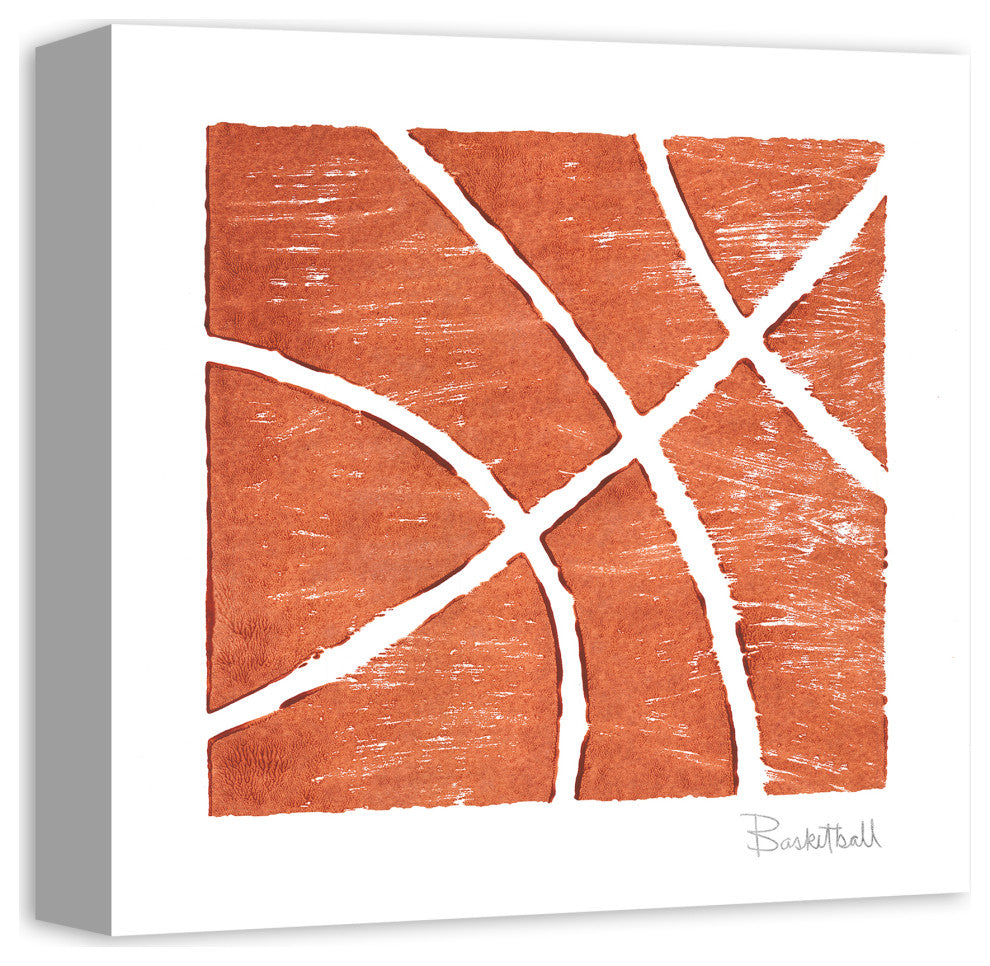 Basketball Lines 12x12 Canvas Wall Art