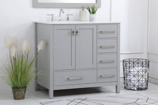 Elegant Irene 36" Single Bathroom Vanity VF18836GR - Gray