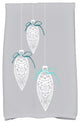 Filagree Ornaments Decorative Holiday Geometric Print Hand Towel, Gray