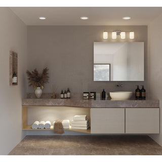 Estrada Collection 4-Light Contemporary Bath and Vanity Light, Polished Chrome