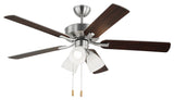 Generation Lighting Linden 52" Ceiling Fan Brushed Steel