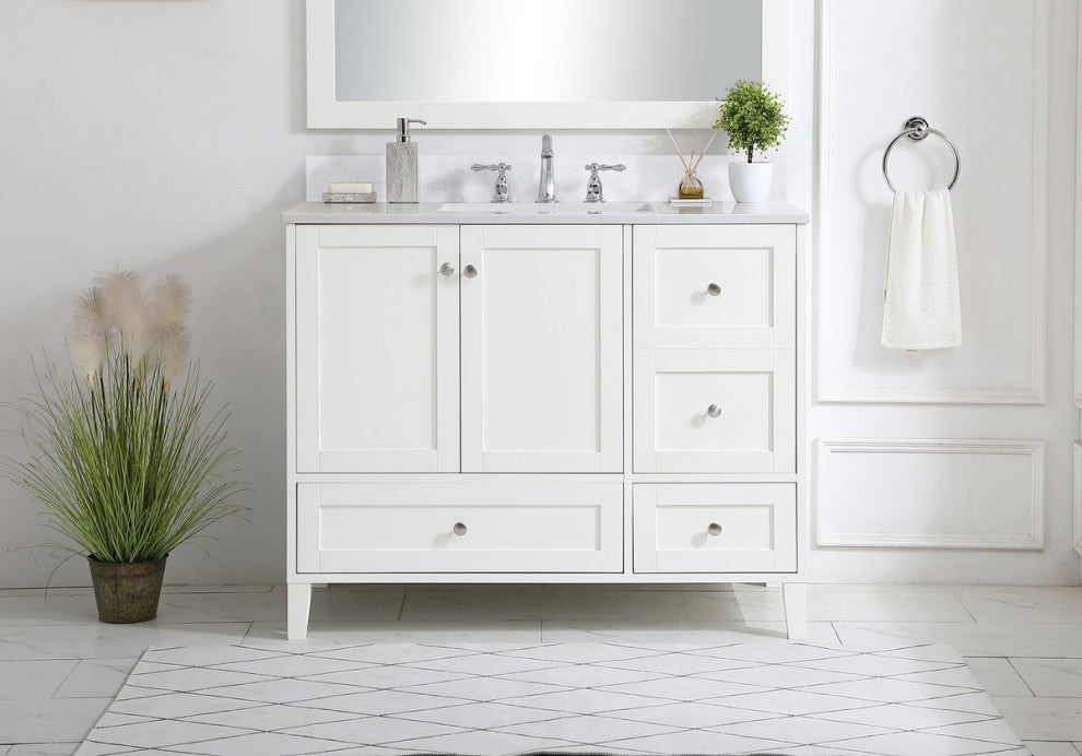 Elegant Decor sommerville Bathroom Vanity White