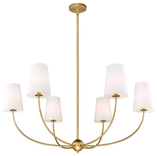 Z-Lite 3040-42 Shannon 6 Light 42"W Chandelier - Rubbed Brass