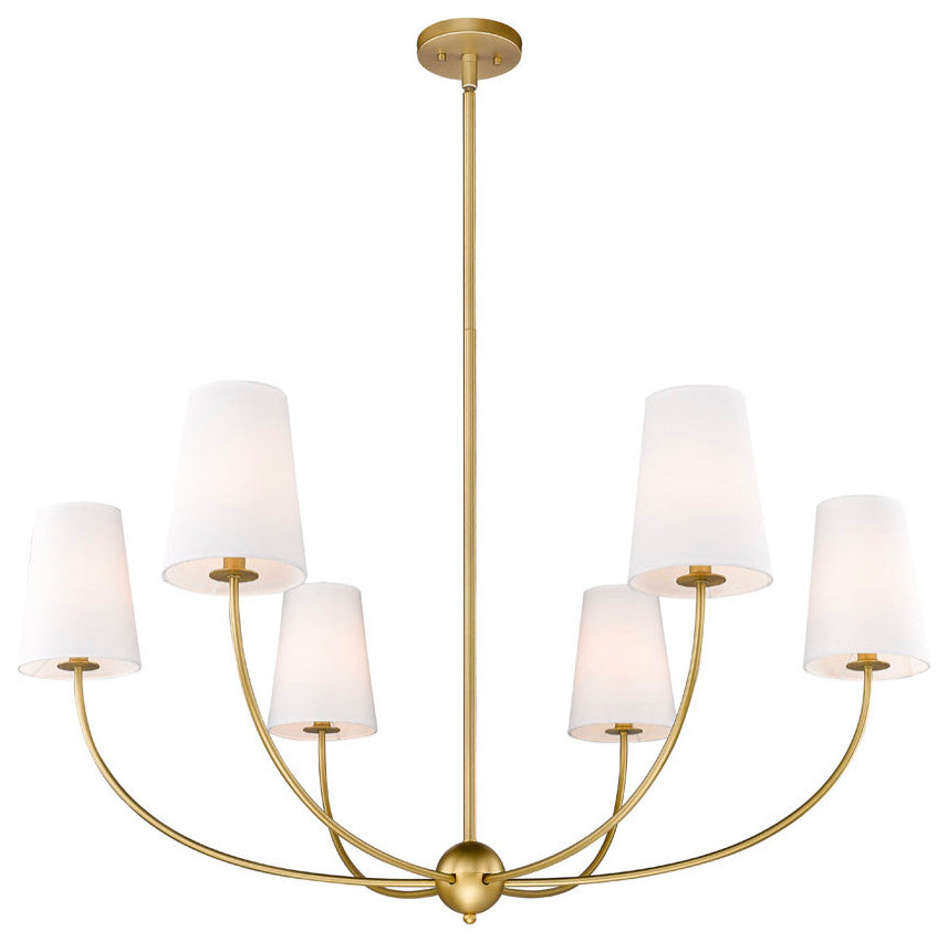 Z-Lite 3040-42 Shannon 6 Light 42"W Chandelier - Rubbed Brass