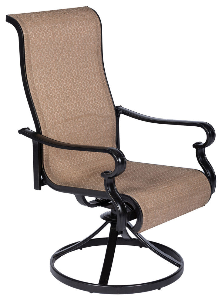Hammond 9-Piece Dining Set, Expandable 40"x76" Table, 8 Sling Rockers