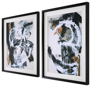 Winterland Abstract Prints, Set/2"