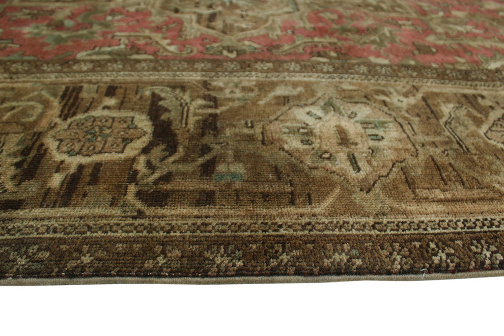Fine Vintage Distressed Kit Brown Rug, 9''8x11''8