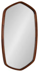 McLean Oval Wood Framed Mirror, Walnut Brown 20x36
