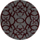 Bastille Trellis Area Rug, Red, 7'10" Round