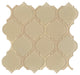 6x6-1/4 Arabesque Blend Glossy Center and Textured Frame Tile, Latte