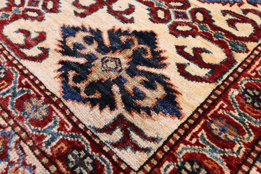 Super Kazak Geometric Hand-Knotted Rug 10' 0" X 13' 8" Q10603
