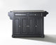 Alexandria Stainless Steel Top Kitchen Island, Black Finish